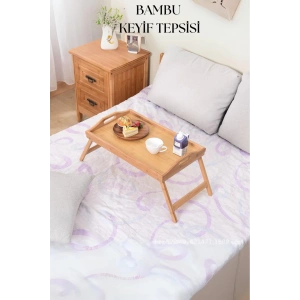 Katlanabilir Bambu Keyif Tepsisi