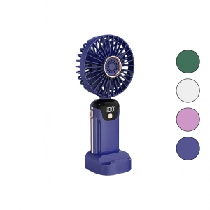 LED GÖSTERGELİ TYPE-C ŞARJLI MİNİ EL FANI SABİT BAŞLIK 5-KADEME HIZ TELEFONLUKLU M.ÜSTÜ AYAK VANTİLATÖR (5468)