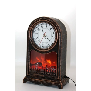 LED Işıklı Saatli Şömine - Model 2