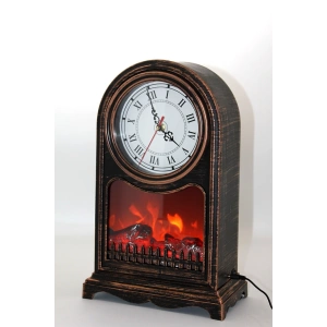 LED Işıklı Saatli Şömine - Model 2