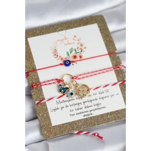 Marteniçka Bileklik 3lü Kelebek ve Yonca Model