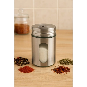 Metal Tuzluk Biberlik Baharatlık 200 ml Gri
