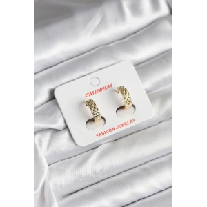 Mey İthalat® 14K Gold Renk Kaplama CM Kadın Küpe