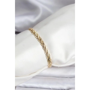 Mey İthalat® 14K Gold Renk Kaplama Lazer Zincir Model CM Kadın Bileklik