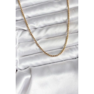 Mey İthalat® 14K Gold Renk Kaplama Zincir Model CM Kadın Kolye