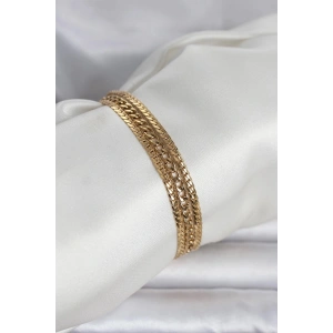 Mey İthalat® 316L Çelik Gold Renk 3lü Kadın Bileklik