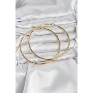 Mey İthalat® 316L Çelik Gold Renk 75 mm Halka Küpe