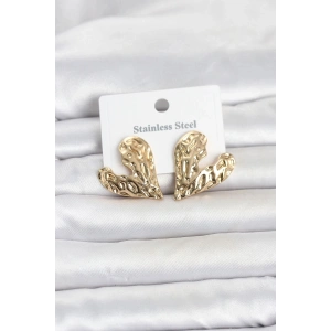 Mey İthalat® 316L Çelik Gold Renk Kalp Model Kadın Küpe