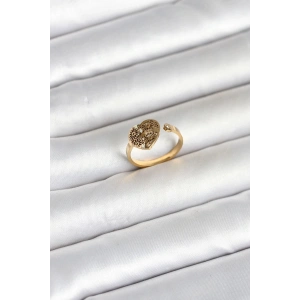 Mey İthalat® 316L Çelik Gold Renk Kalp Model Kadın Yüzük