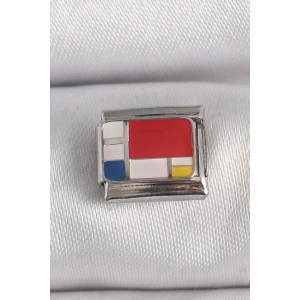 Mey İthalat® 316L Çelik Gümüş Renk Karışık Renk Portre Model Nomination Charm