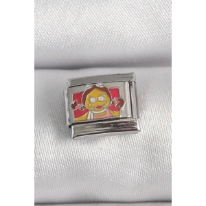 Mey İthalat® 316L Çelik Gümüş Renk Renkli Çocuk İşlemeli Nomination Charm