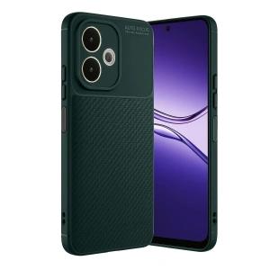 Mey İthalat®   A5 Pro 4G Kılıf Auto Focus Karbon Kapak - Koyu Yeşil
