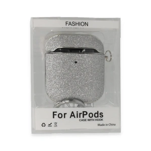 Mey İthalat®  Airpods 2 (2.nesil) Spell Simli Kılıf - Gümüş