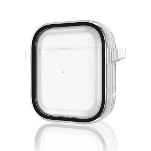Mey İthalat®  Airpods 4 (4.nesil) Shiny Şeffaf Kılıf - Siyah