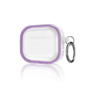 Mey İthalat®  Airpods Pro 2 (2.nesil) Shiny Şeffaf Kılıf - Mor