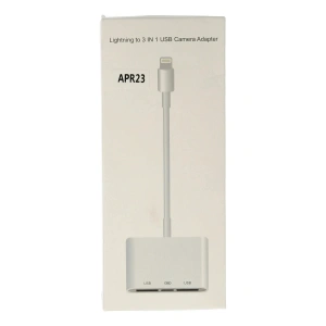Mey İthalat®  APR23 Iphone Otg 3in1 - Beyaz