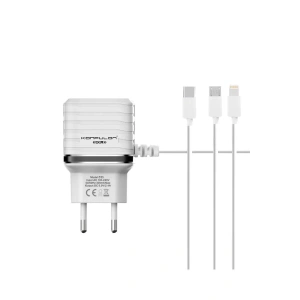 Mey İthalat® C33 Hızlı Şarj Cihazı 3in1 (Dahili Micro USB Kablolu)