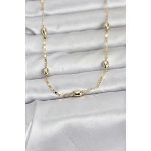 Mey İthalat® CM 14K Gold Renk Damla Topçuklu Zincir Model 60 cm Kadın Kolye