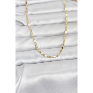 Mey İthalat® CM 14K Gold Renk Ezme Zincir 60 cm Kadın Kolye