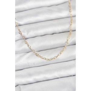 Mey İthalat® CM 14K Gold Renk Kalp Zincirli Kadın Kolye
