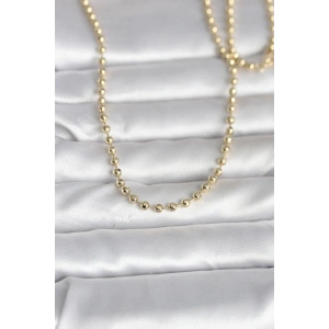 Mey İthalat® CM 14K Gold Renk Top Zincirli Model 60 cm Kadın Kolye
