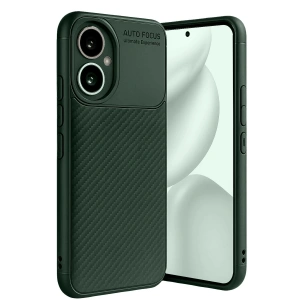 Mey İthalat®  Honor 400 Kılıf Auto Focus Karbon Kapak - Koyu Yeşil