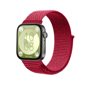 Mey İthalat®  Huawei Fit 4 Hasırlı Cırtcırtlı Kordon - Kırmızı