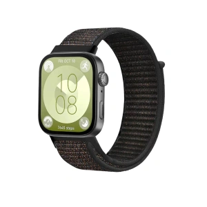 Mey İthalat®  Huawei Fit 4 Hasırlı Cırtcırtlı Kordon - Siyah