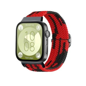 Mey İthalat®  Huawei Fit 4 Star Kordon - Kırmızı-Siyah