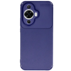 Mey İthalat®  Huawei Nova 12S Kılıf Auto Focus Karbon Kapak - Lacivert