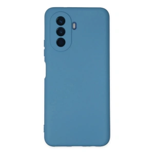Mey İthalat®  Huawei Nova Y70 Kılıf Nano içi Kadife Silikon - Mavi