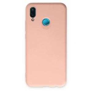 Mey İthalat® Huawei P20 Lite Kılıf Nano içi Kadife Silikon - Pudra
