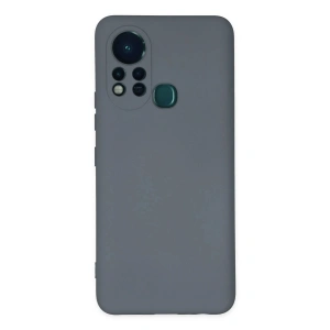 Mey İthalat®  İnfinix Hot 11s Kılıf Nano içi Kadife Silikon - Gri