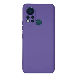 Mey İthalat®  İnfinix Hot 11s Kılıf Nano içi Kadife Silikon - Mor