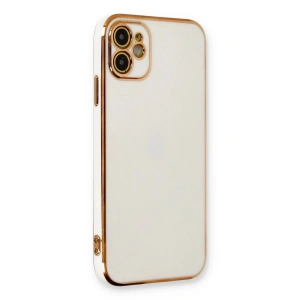 Mey İthalat®  iPhone 11 Kılıf Volet Silikon - Beyaz