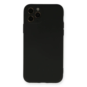 Mey İthalat®  iPhone 11 Pro Kılıf Nano içi Kadife Silikon - Siyah