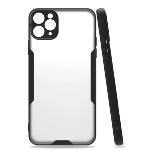 Mey İthalat®  iPhone 11 Pro Kılıf Platin Silikon - Siyah