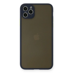 Mey İthalat®  iPhone 11 Pro Max Kılıf Montreal Silikon Kapak - Lacivert