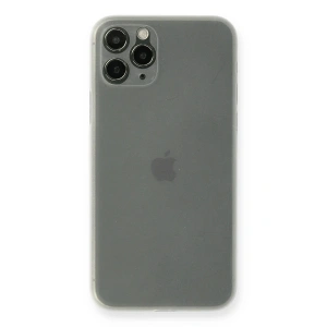 Mey İthalat® iPhone 11 Pro Max Kılıf PP Ultra İnce Kapak - Beyaz