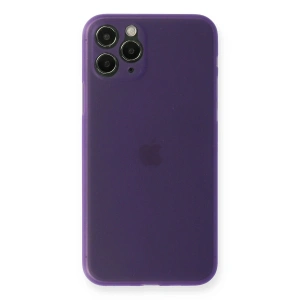 Mey İthalat®  iPhone 11 Pro Max Kılıf PP Ultra İnce Kapak - Mor