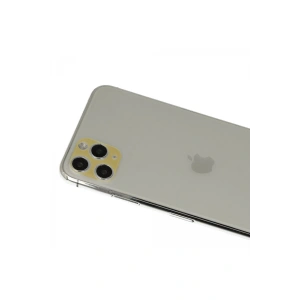 Mey İthalat®  iPhone 11 Pro Max Rainbow Kamera Lens Koruma Cam - Gold