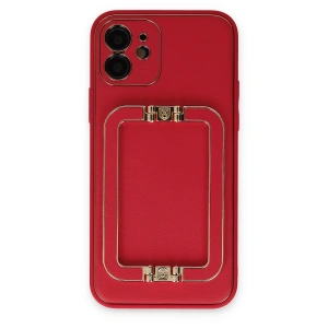Mey İthalat® iPhone 12 Kılıf Coco Elit Kapak - Kırmızı