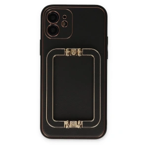 Mey İthalat® iPhone 12 Kılıf Coco Elit Kapak - Siyah