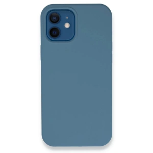 Mey İthalat®  iPhone 12 Kılıf Lansman Legant Silikon - Açık Mavi