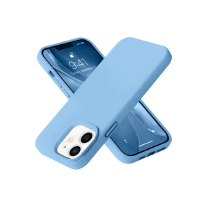 Mey İthalat®  iPhone 12 Kılıf Nano içi Kadife Silikon - Mavi