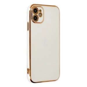Mey İthalat®  iPhone 12 Kılıf Volet Silikon - Beyaz