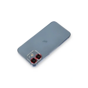 Mey İthalat® iPhone 12 Metal Kamera Lens Koruma Cam - Kırmızı