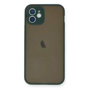 Mey İthalat®  iPhone 12 Mini Kılıf Montreal Silikon Kapak - Yeşil