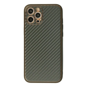 Mey İthalat®  iPhone 12 Pro Kılıf Coco Karbon Silikon - Füme