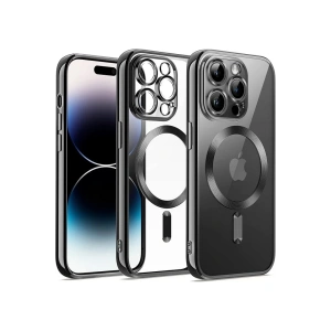 Mey İthalat®  iPhone 12 Pro Kılıf Kross Magneticsafe Kapak - Siyah